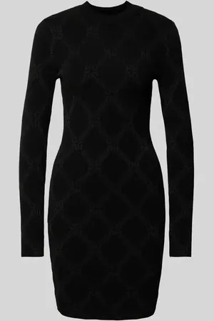HUGO BOSS Minikleid aus Viskose-Mix mit Rundhalsausschnitt Modell 