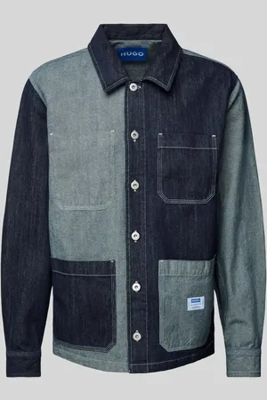 Hugo Blue Regular Fit Jeanshemd mit Kentkragen Modell 