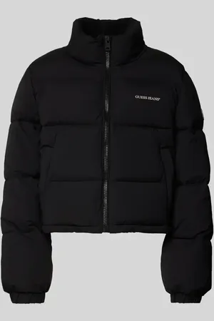 Guess Cropped Steppjacke mit Label-Print in , Größe L