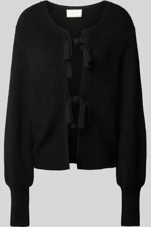 Neo Noir Comfort Fit Cardigan mit Woll-Anteil und Ballonärmeln Modell 