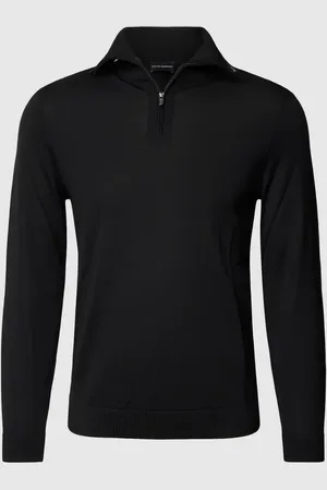 Emporio Armani Strickpullover aus Schurwolle mit Stehkragen in , Größe L