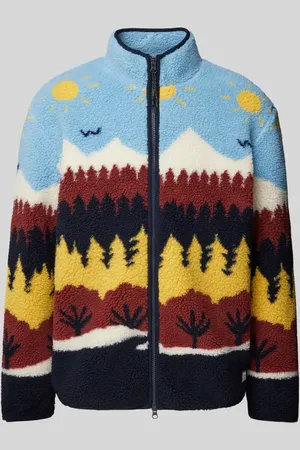 Knowledge Cotton Apparal Loose Fit Fleecejacke mit Stehkragen in , Größe S