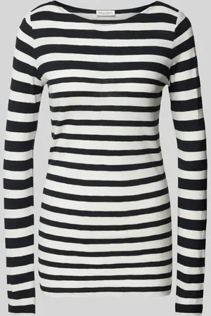 Marc O’ Polo Regular Fit Langarmshirt aus Baumwoll-Jersey mit Streifenmuster in , Größe S