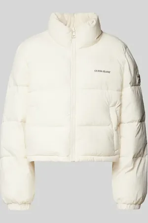 Guess Cropped Steppjacke mit Label-Print in , Größe M