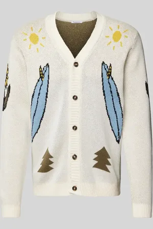 Knowledge Cotton Apparal Strickjacke mit Knopfleiste Modell 