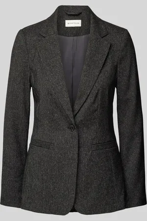TOM TAILOR Shaped Fit Blazer in Melange-Optik mit 1-Knopf-Verschluss in , Größe 34