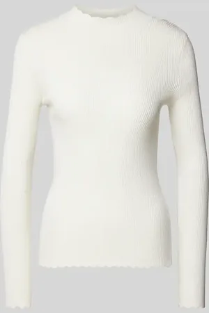 TOM TAILOR Slim Fit Langarmshirt aus Viskose-Mix mit Rippstruktur in , Größe XS