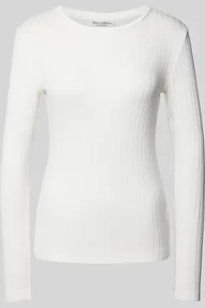 Marc O’ Polo Slim Fit Langarmshirt aus Baumwoll-Modal-Mix in weicher Jersey-Rippstruktur in , Größe M