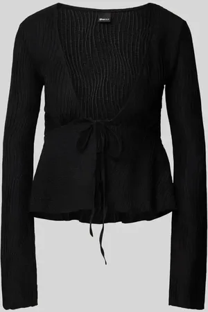Gina Tricot Regular Fit Bluse mit Knotendetail in , Größe XS