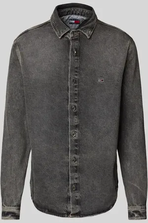 Tommy Hilfiger Regular Fit Jeanshemd aus Viskose mit Logo-Stitching in , Größe XS