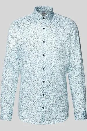 Olymp Slim Fit Businesshemd mit Allover-Muster in , Größe 38