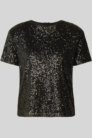 MANGO Regular Fit Blusenshirt mit Paillettenbesatz Modell 