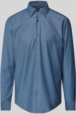 HUGO BOSS Regular Fit Business-Hemd mit Knopfleiste in , Größe 39