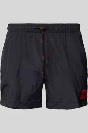 HUGO BOSS Regular Fit Badeshorts mit Label-Badge Modell 