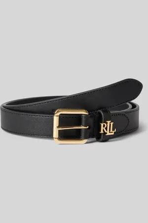 Ralph Lauren Schmaler Ledergürtel mit Logo-Schlaufe in , Größe M
