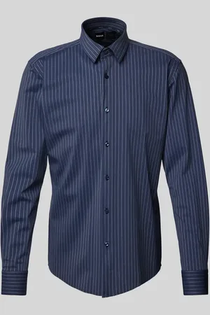 HUGO BOSS Slim Fit Business-Hemd mit Knopfleiste in , Größe 40