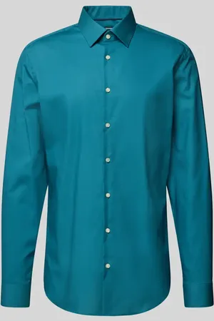Jake*s Slim Fit Business-Hemd mit Knopfleiste in , Größe 37/38