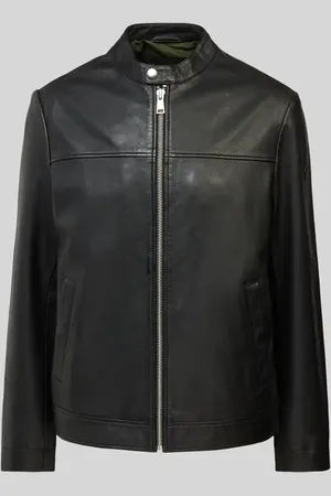 Marc O’ Polo Regular Fit Lederjacke mit Baumwoll-Anteil in , Größe 52