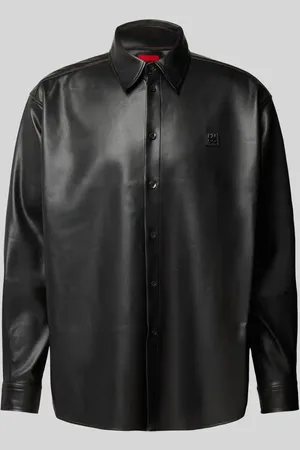 HUGO BOSS Regular Fit Jacke in Lederoptik Modell 