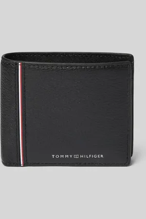 Tommy Hilfiger Lederportemonnaie mit Label-Print in , Größe 1