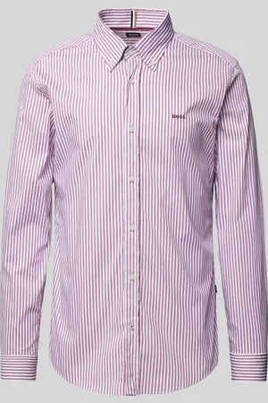 HUGO BOSS Slim Fit Business-Hemd mit Label-Stitching Modell 