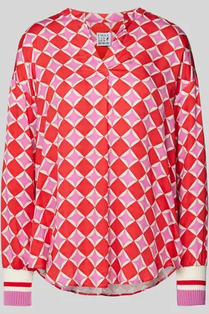 Emily van den Bergh Regular Fit Bluse mit V-Ausschnitt in , Größe 36