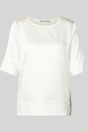 The Mercer Regular Fit Seidenbluse mit U-Boot-Ausschnitt in , Größe 38