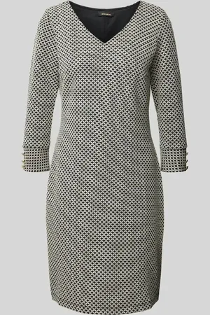 More & More Knielanges Kleid mit V-Ausschnitt in , Größe 34