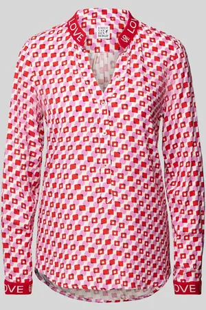 Emily van den Bergh Regular Fit Bluse mit Tunikakragen in , Größe 36