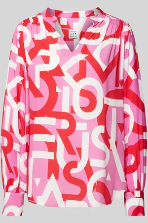 Emily van den Bergh Regular Fit Bluse mit V-Ausschnitt in , Größe 36