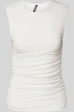 Pieces® Slim Fit Top mit Seitenraffung 
