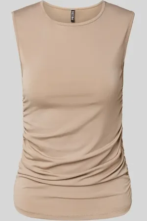 Pieces® Slim Fit Top mit Seitenraffung 