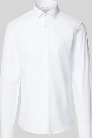Calvin Klein Slim Fit Business-Hemd mit Label-Stitching Modell 