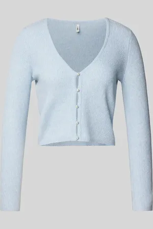 ONLY Cropped Strickjacke mit Perlenknöpfen Modell 