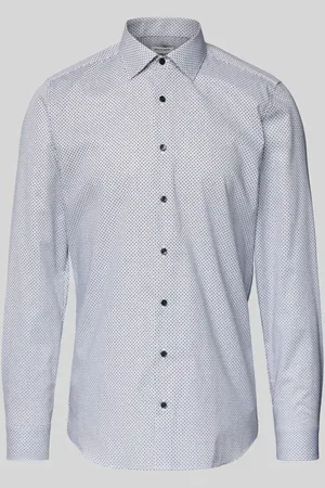 Olymp Slim Fit Businesshemd mit Allover-Muster Modell 