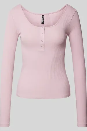 Pieces® Slim Fit Langarmshirt mit Baumwolle Modell 