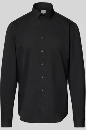 Calvin Klein Slim Fit Business-Hemd mit Label-Stitching Modell 