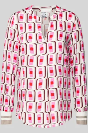 Emily van den Bergh Regular Fit Bluse mit Tunikakragen in , Größe 36