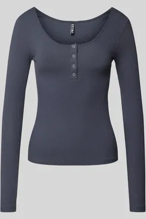 Pieces® Slim Fit Langarmshirt mit Baumwolle Modell 