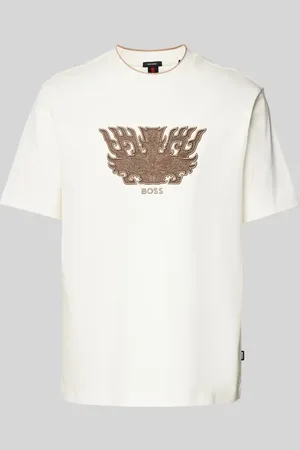 HUGO BOSS T-Shirt mit Motiv- und Label-Stitching Modell 