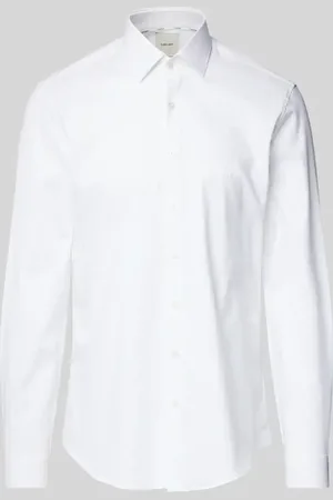 Calvin Klein Slim Fit Business-Hemd mit Label-Stitching in , Größe 41