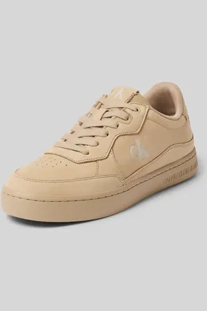 Calvin Klein Ledersneaker mit Label-Print in , Größe 41
