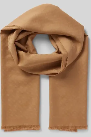 HUGO BOSS Schal mit Label-Detail und Woll-Anteil Modell 