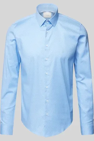 Calvin Klein Slim Fit Business-Hemd mit Kentkragen Modell 