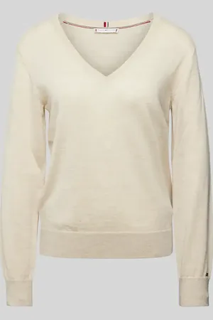 Tommy Hilfiger Strickpullover aus Wolle mit V-Ausschnitt in , Größe XS