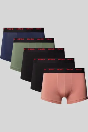 HUGO BOSS Trunks mit elastischem Label-Bund im 5er-Pack in , Größe S