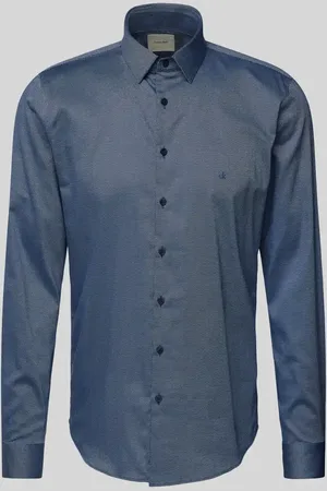 Calvin Klein Regular Fit Business-Hemd mit Kentkragen Modell 