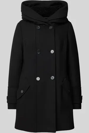 QS by s.Oliver Regular Fit Wollmantel mit Woll-Anteil und Teddy-Futter in , Größe 38