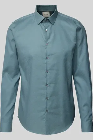 Calvin Klein Slim Fit Business-Hemd mit Knopfleiste Modell 