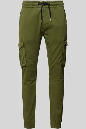 Alpha Industries Tapered Fit Cargohose mit elastischen Abschlüssen in , Größe S